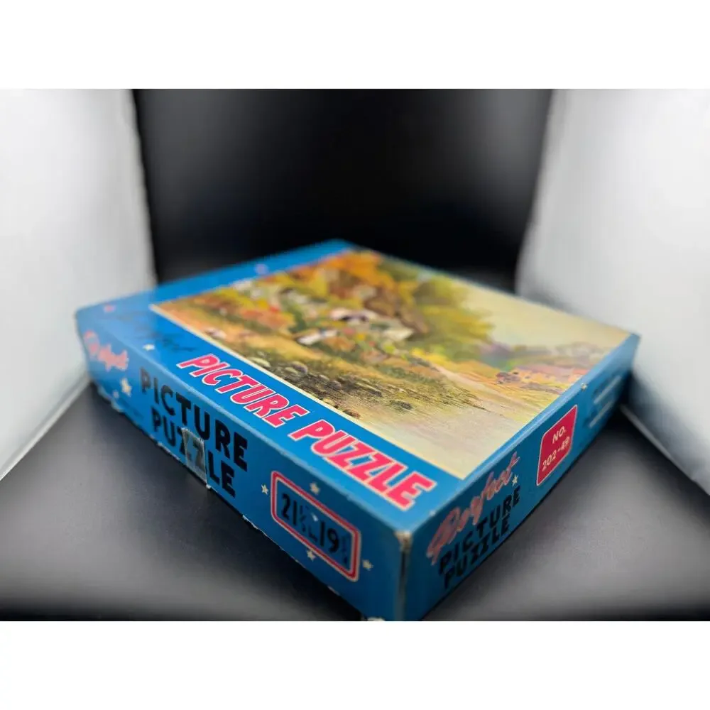 Vintage Perfect Picture Puzzle - Cottage by the River